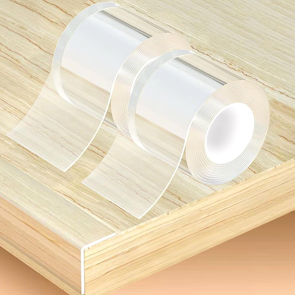 2 Rolls Clear Soft Corner Protectors for Furniture Strip,Sharp Edge & Table Bumper,Window Edge,Wall