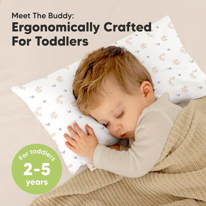 Toddler Pillow with Pillowcase - 10x18 My Little Dreamy Kids Travel Bed Pillows for Sleeping