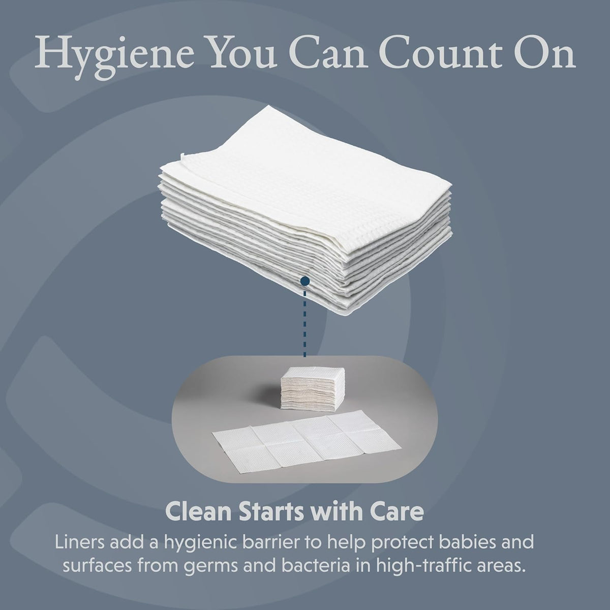 Foundations 2-Ply Disposable Non-Waterproof Baby Changing Station Liner Refills for Commercial