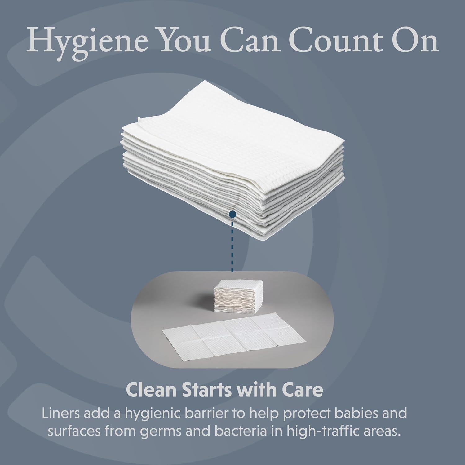 Foundations 2-Ply Disposable Non-Waterproof Baby Changing Station Liner Refills for Commercial