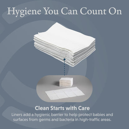 Foundations 2-Ply Disposable Non-Waterproof Baby Changing Station Liner Refills for Commercial