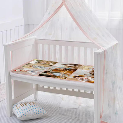 Personalized Baby Blanket with Photo, Custom Pink Cute Swaddling Baby Girls Boys Blanket Toddler