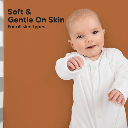 KeaBabies 2-Pack Organic Crib Sheets for Boys, Girls - 52x28 Fitted Crib Mattress Sheet Neutral