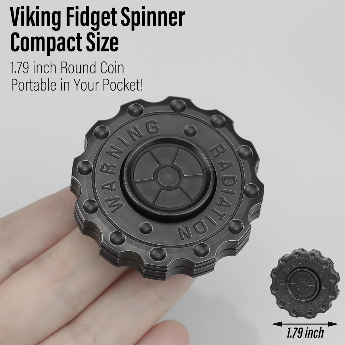 FREELOVE Metal Fidget Spinner Magnetic Slider, Spinning Haptic Clicker, Heavy Stainless Steel Spin