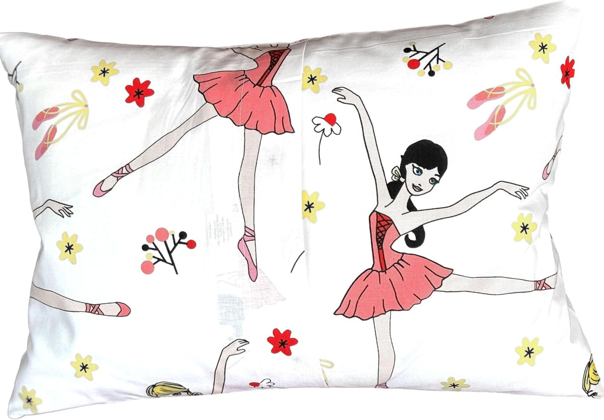 13x18 Toddler Pillowcase - Ballerina Toddler Pillow Case Cotton, Toddler Pillowcase for Girls