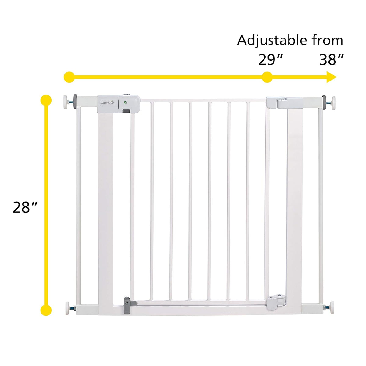 Safety 1st Easy Install Baby Gate for Doorways, Auto-Close Pressure-Mounted Magnetic Latch, Indoor