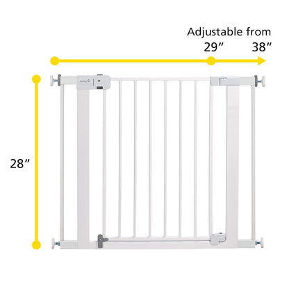 Safety 1st Easy Install Baby Gate for Doorways, Auto-Close Pressure-Mounted Magnetic Latch, Indoor
