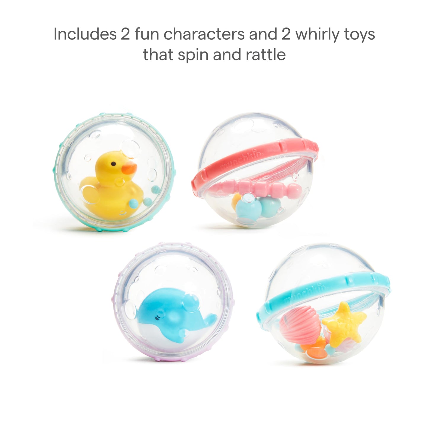 Munchkin® Float & Play Bubbles™ Baby and Toddler Bath Toy, 4 Count
