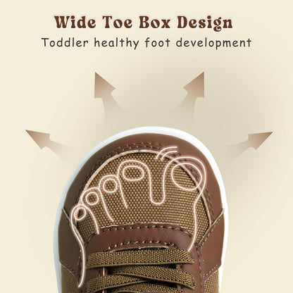 SKYWHEEL Toddler Wide Toe Box Barefoot Shoes Boys Sneakers Kids Tennis Shoes Comfort Lightweight