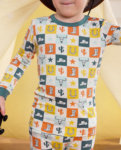 Bamboo Viscose Toddler Pajamas Boys Girls Baby 12M-8Y Pjs Sets Kids 2pcs Snug fit Long-Sleeve