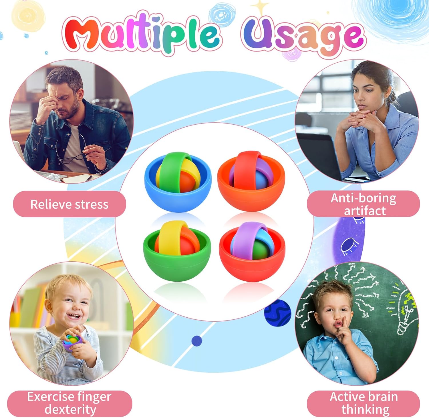 Fidget Toys for Kids, Fidget Stocking Stuffers for Adults, Gifts for Boys Girls Teens Kids