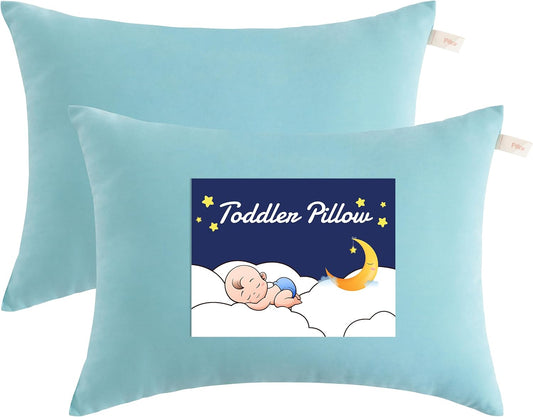 NTBAY Toddler Pillows, Down Alternative 13"x18" Pillows, Machine Washable - Soft and Breathable