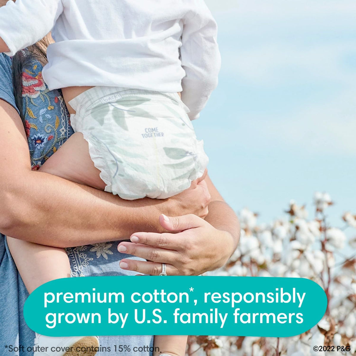Pampers Baby Diapers - Pure Protection - Size 7, 60 Count, for up to 100% Leakproof, Premium