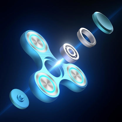 Fidget Spinners Toy, Metal Stainless Steel Bearing High Speed 4-8 Min Spins, EDC ADHD Stress