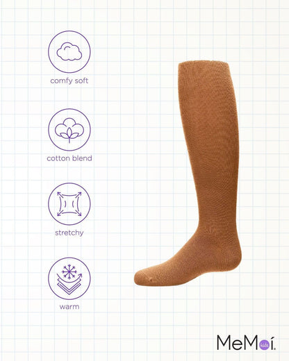 MeMoi Soft Pima Cotton Tights for Girls, Soft and Lightweight Opaque Tights for girls - Sizes 8 to