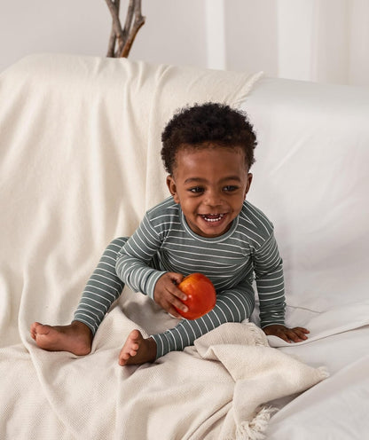 AVAUMA Stripe Pattern Baby Boys Girls Pajama Set Kids Toddler Snug fit Ribbed Sleepwear pjs for