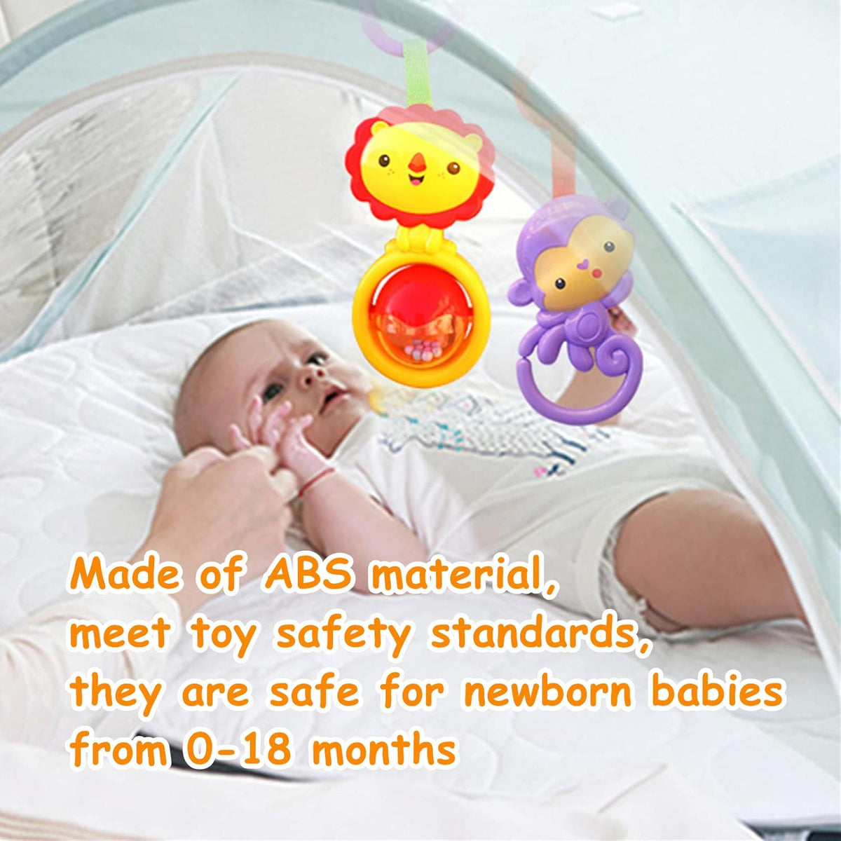 Baby Toys, Cartoon Animal Hanging Rattle Toys, Handbells Baby Rattles, Baby Bed Crib Car Seat