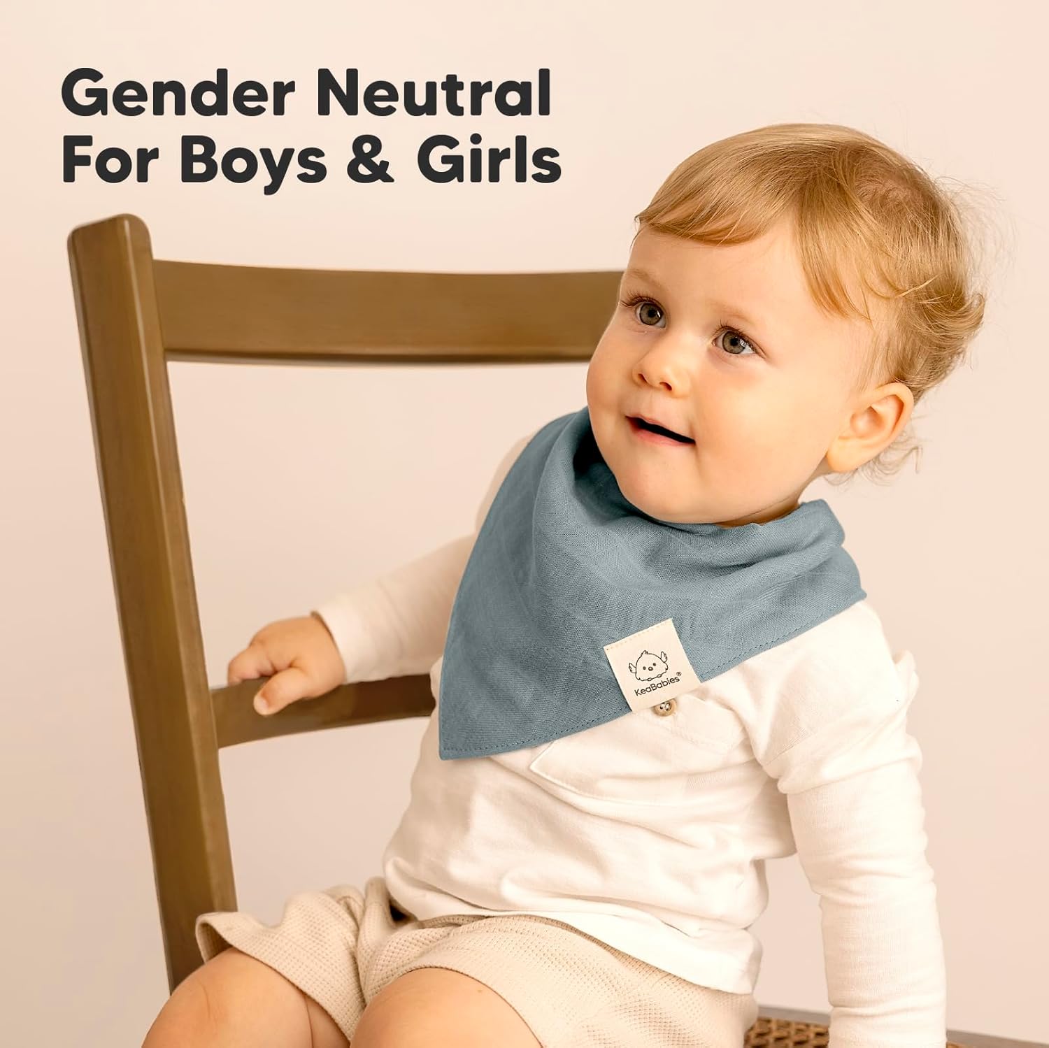 8-Pack Muslin Baby Bibs for Boys, Girls - Muslin Bandana Drool Bibs for Baby Girl & Boy, Drooling