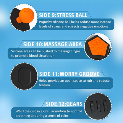 Fidget Dodecagon –12-Side Fidget Toys Cube Relieves Stress and Anxiety Anti Depression Cube for