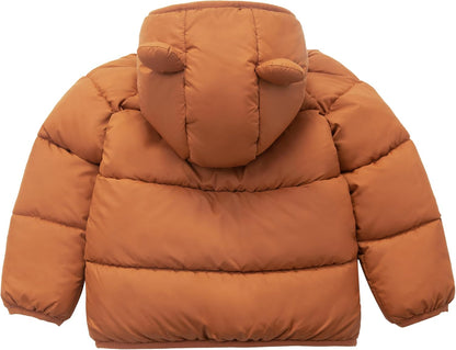Rokka&Rolla Baby Boys' Water-Resistant Sherpa Fleece Lined Puffer Jacket Winter Coat for Newborn