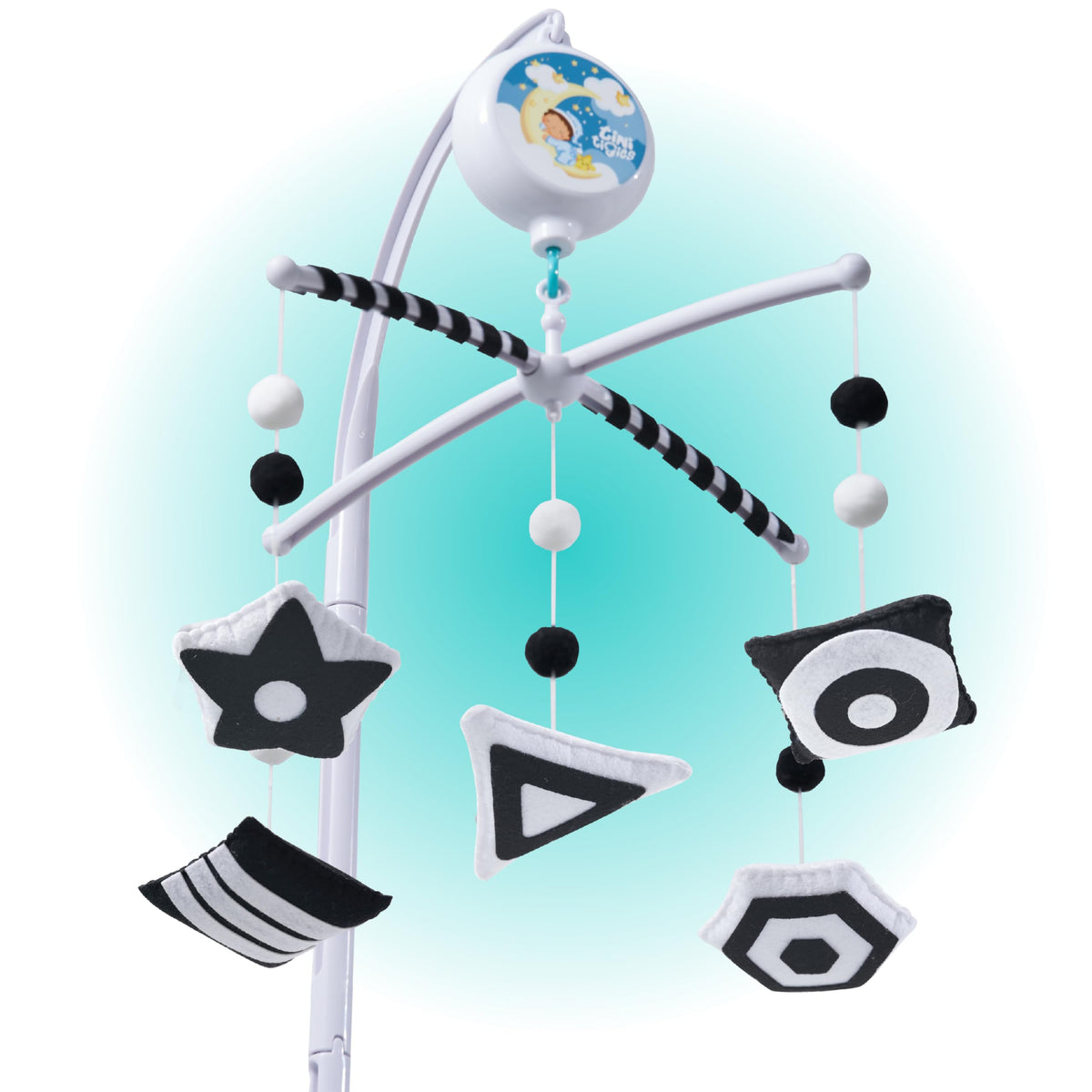 Montessori Mobile Baby for Crib (TINITIGIES) - Black and White Mobile Give Visual Stimulation to