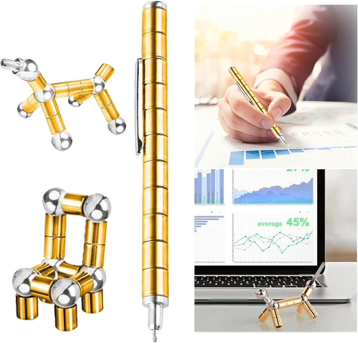 Fidget Pen,Magnetic Pen， Decompression Magnetic Toy Pen，Magnet Pen Fidget Toy Relieve Pressure