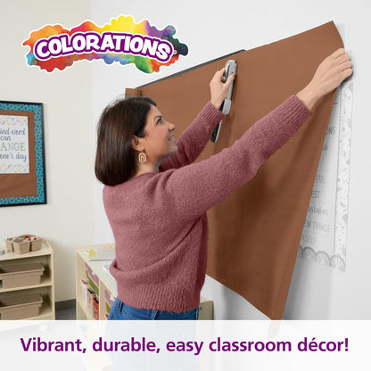 Colorations Prima-Color Fade-Resistant Paper Rolls, Brown, Arts and Crafts, 48" x 60' , Drawing