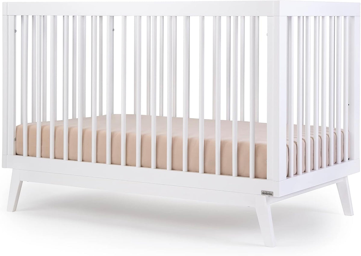 dadada Baby Soho 3-in-1 Convertible Wooden Crib to Toddler Bed - Made in Italy, GREENGUARD Gold