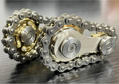 Sprocket Fidgets Chain Stainless Steel Fidget Cube Gears Linkage Bike Chain Novelty Fidget Block