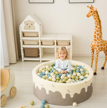 GOGOSO Balls for Ball Pit - Plastic Ball for Toddlers 1-3, Baby Kids Ball Pool Decoration,Creamy