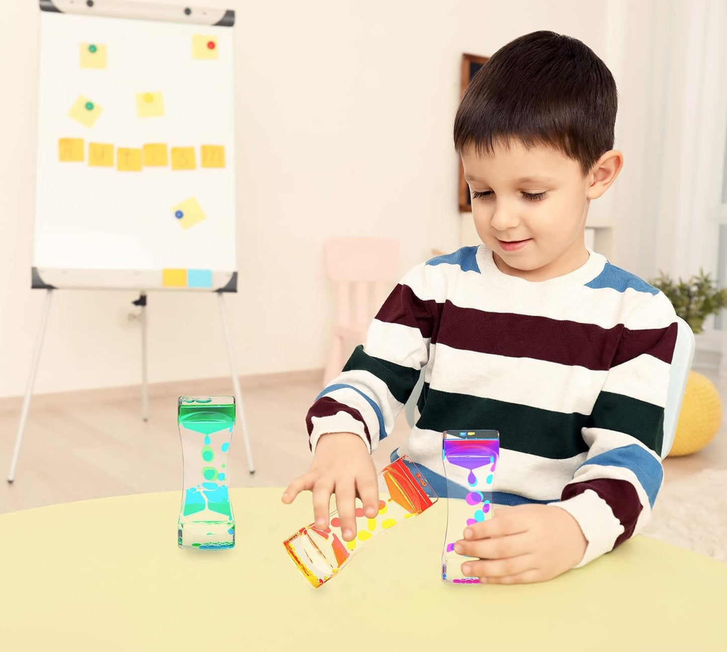 Liquid Motion Bubbler,CAILINK 3 Pack Kids and Adults Relax Sensory Toys,Stress Relief Fidget Water