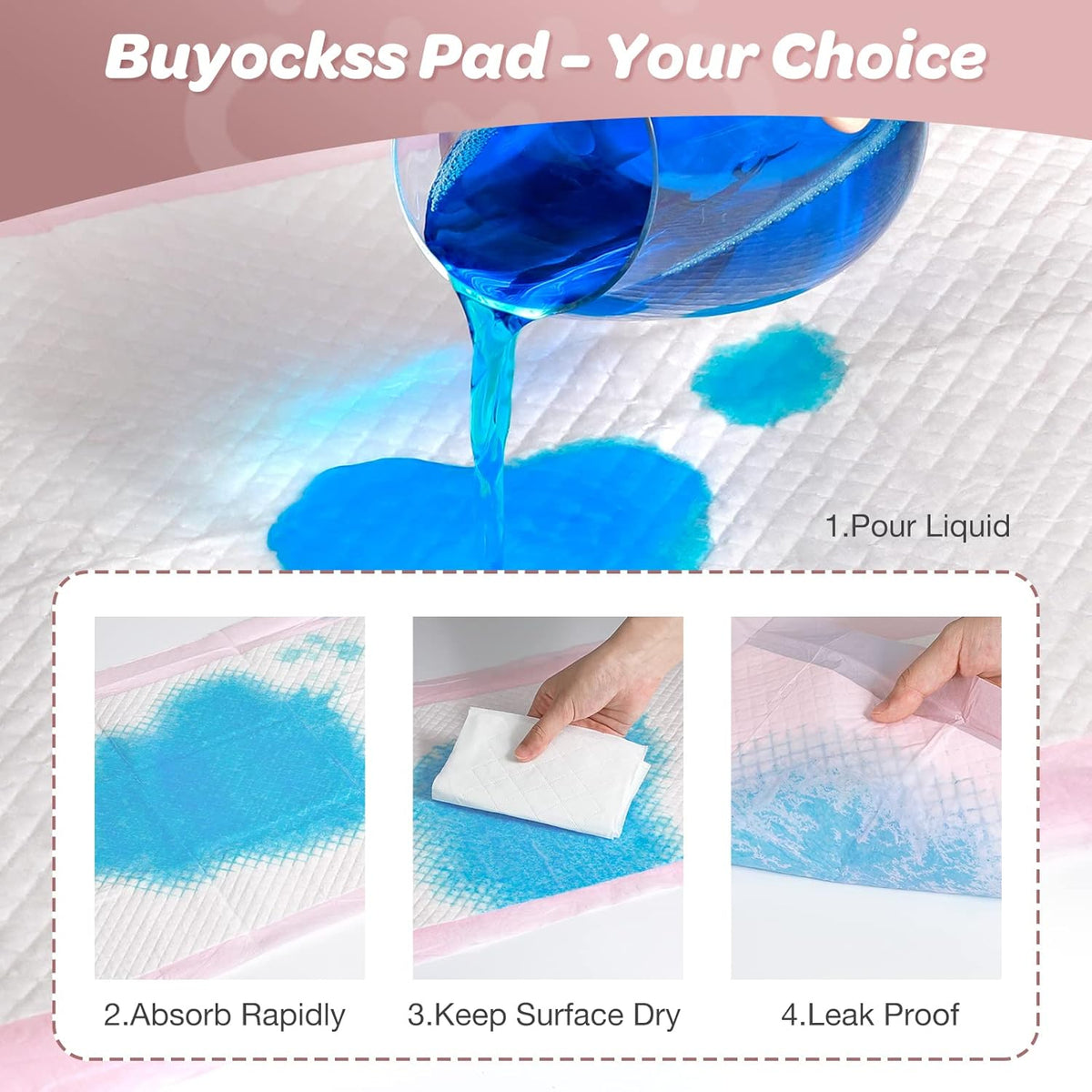 Disposable Changing Pad Liners Pack of 100 Baby Incontinence Changing Pads Diaper UnderPads Ultra