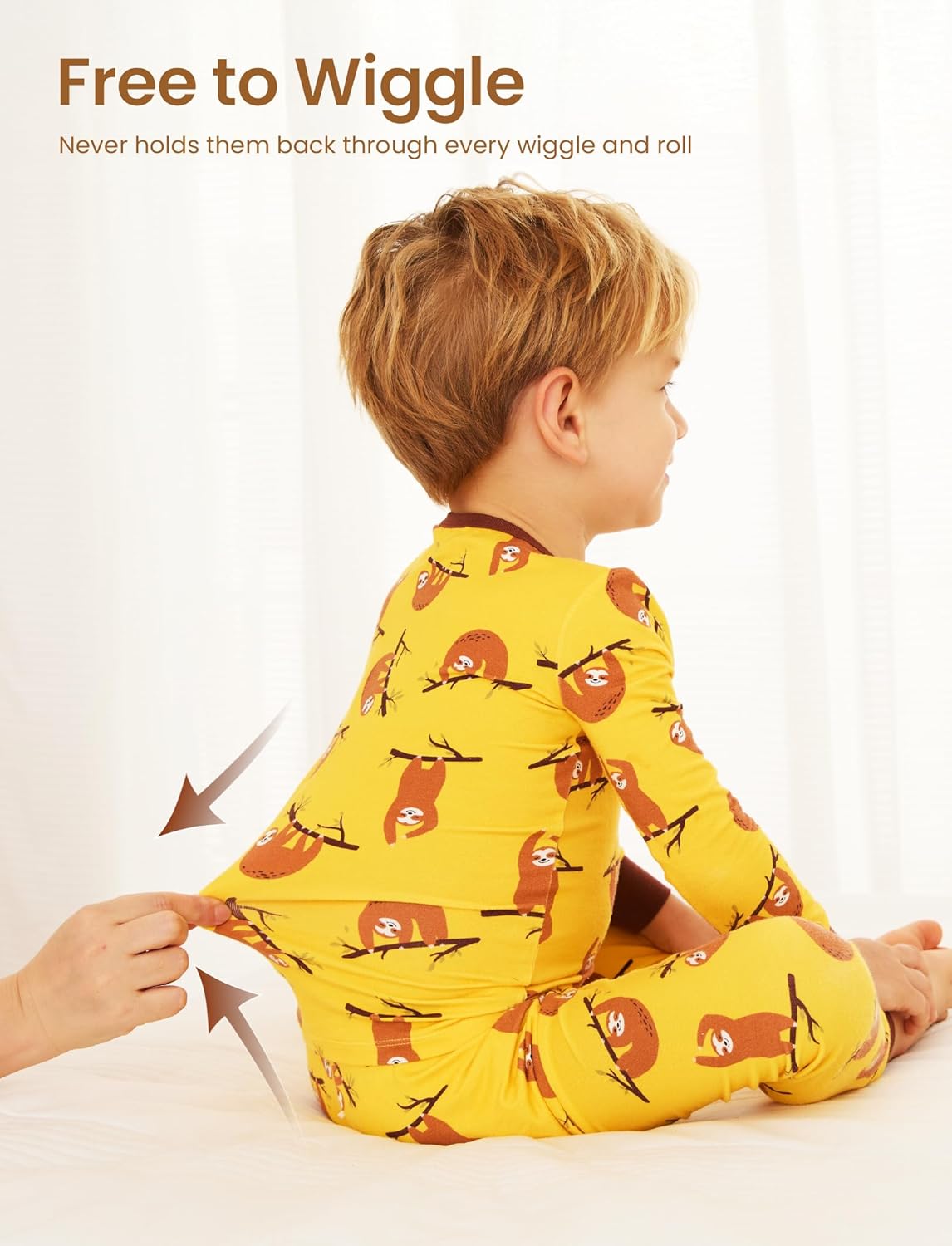 PATPAT Bamboo Viscose Pajama Set for Toddlers with Improved Tensile Strength, Snug Fit Pjs Sleeper