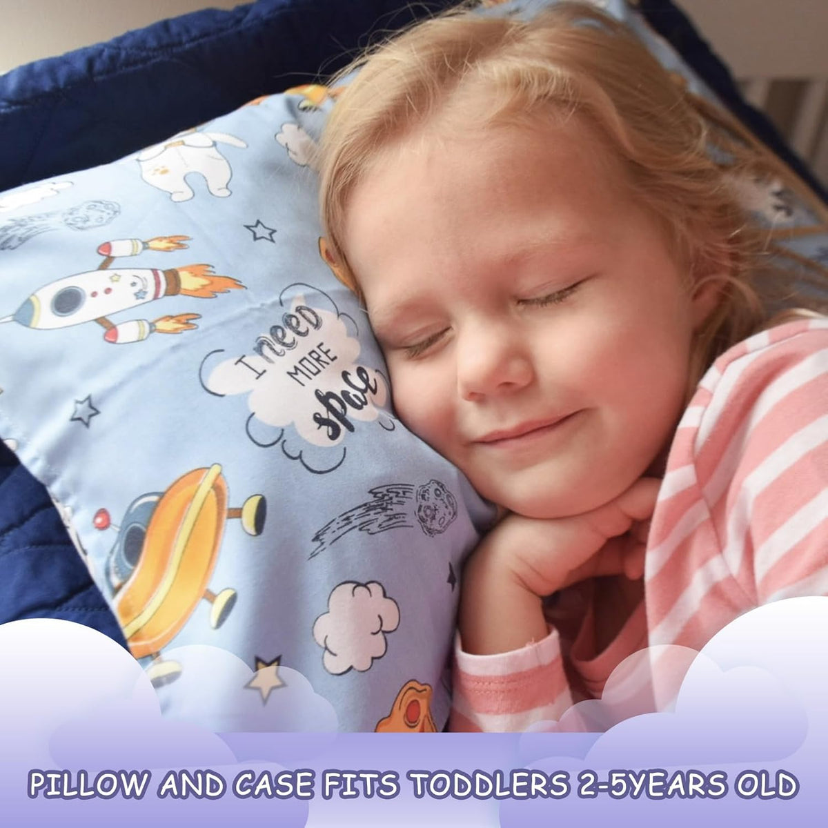 ALVABABY Toddler Pillowcases 2 Pack Organic Cotton Kids Pillow Cover Fit 13"x 18" or 12"x20"