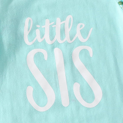 AMAWMW Newborn Baby Girl Little Sister Sleeper Gown Stripe Long Sleeve Nightgown Pajamas Gifts