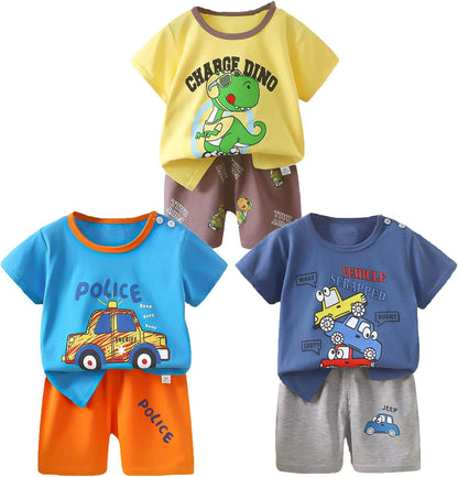 Toddler Baby Boy Clothes for 2t 3t Boys Cute Summer Short Sleeve T-Shirt Tops Shorts Clothes Sets