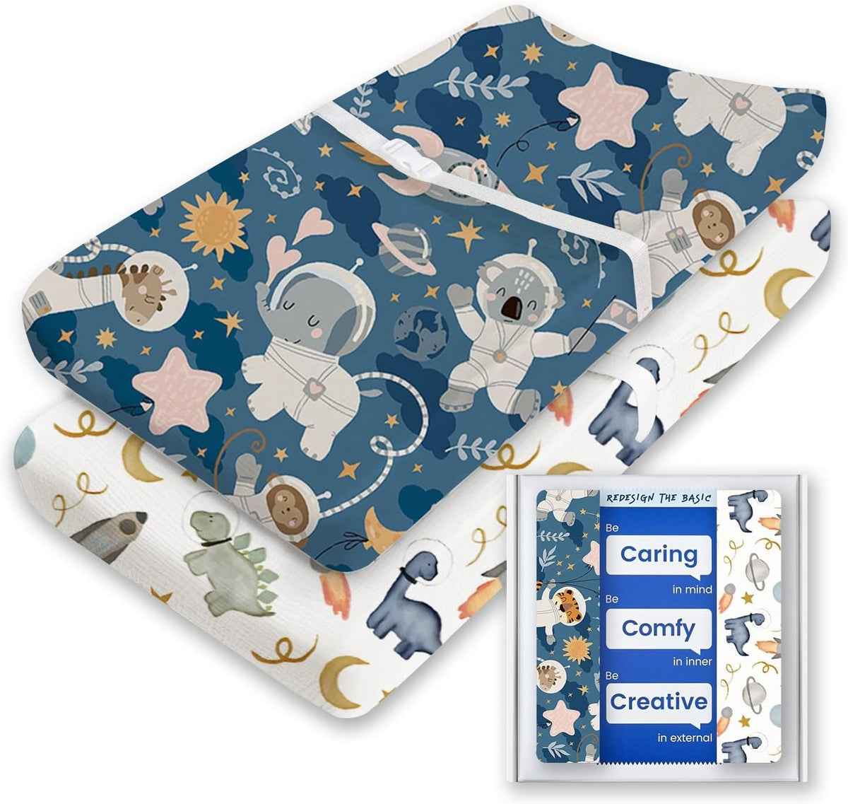 Changing Pad Cover for Girls Boys, TotBasic Premium Soft Boho Changing Table Covers, Stretchy