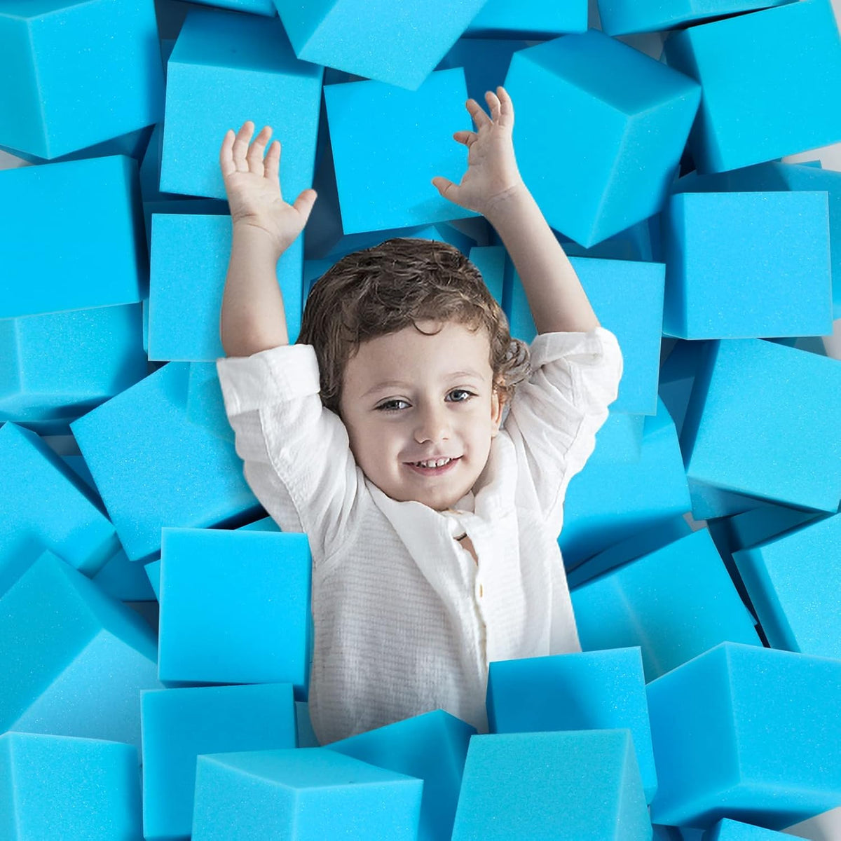 Foam Pit Cubes - 24 PCS 5 Inches Gymnastics Foam Blocks Trampoline Blocks, Multi-Sport Protective