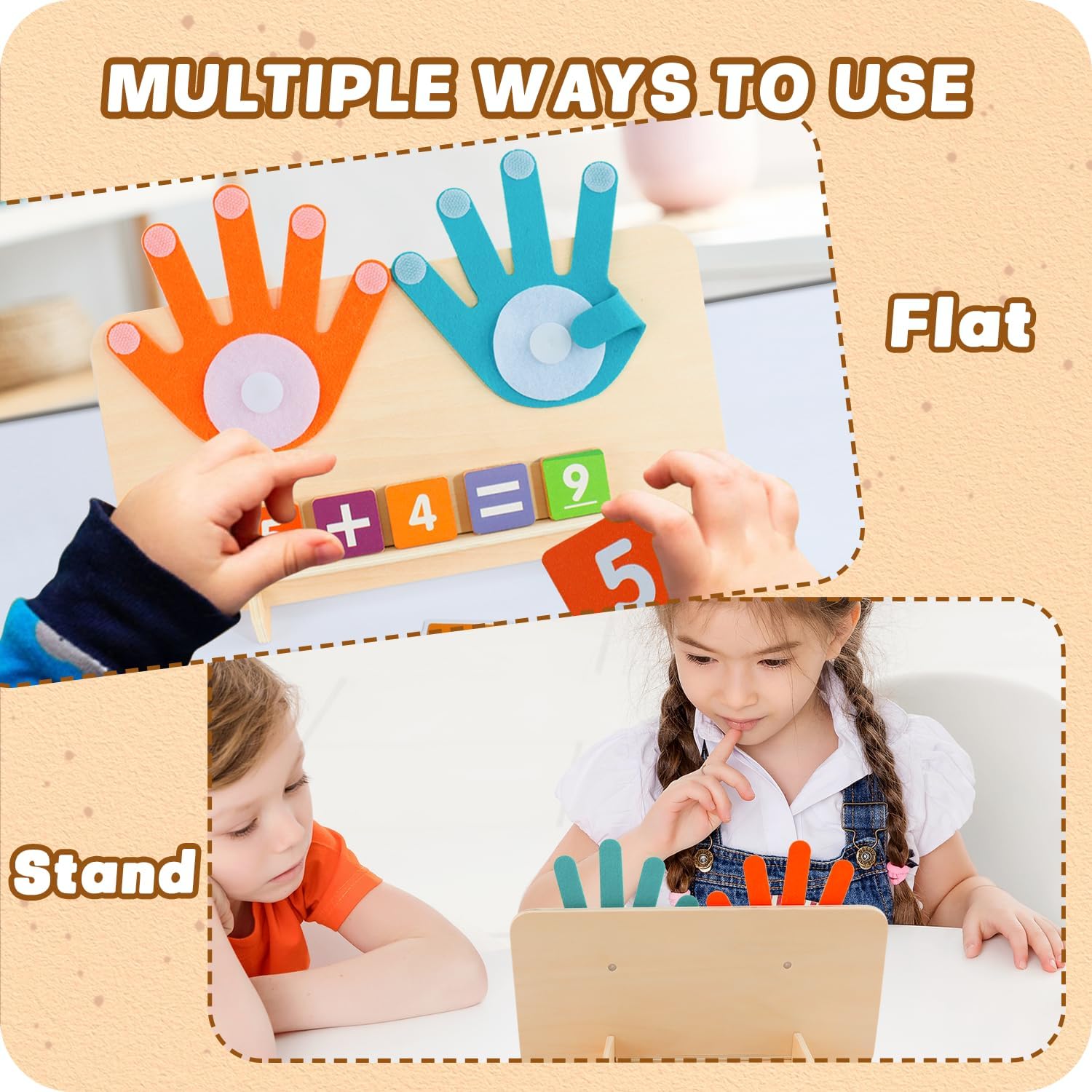 Preschool Learning Toys for Toddlers 3+ Years, Educational Number Counting Blocks for Kids