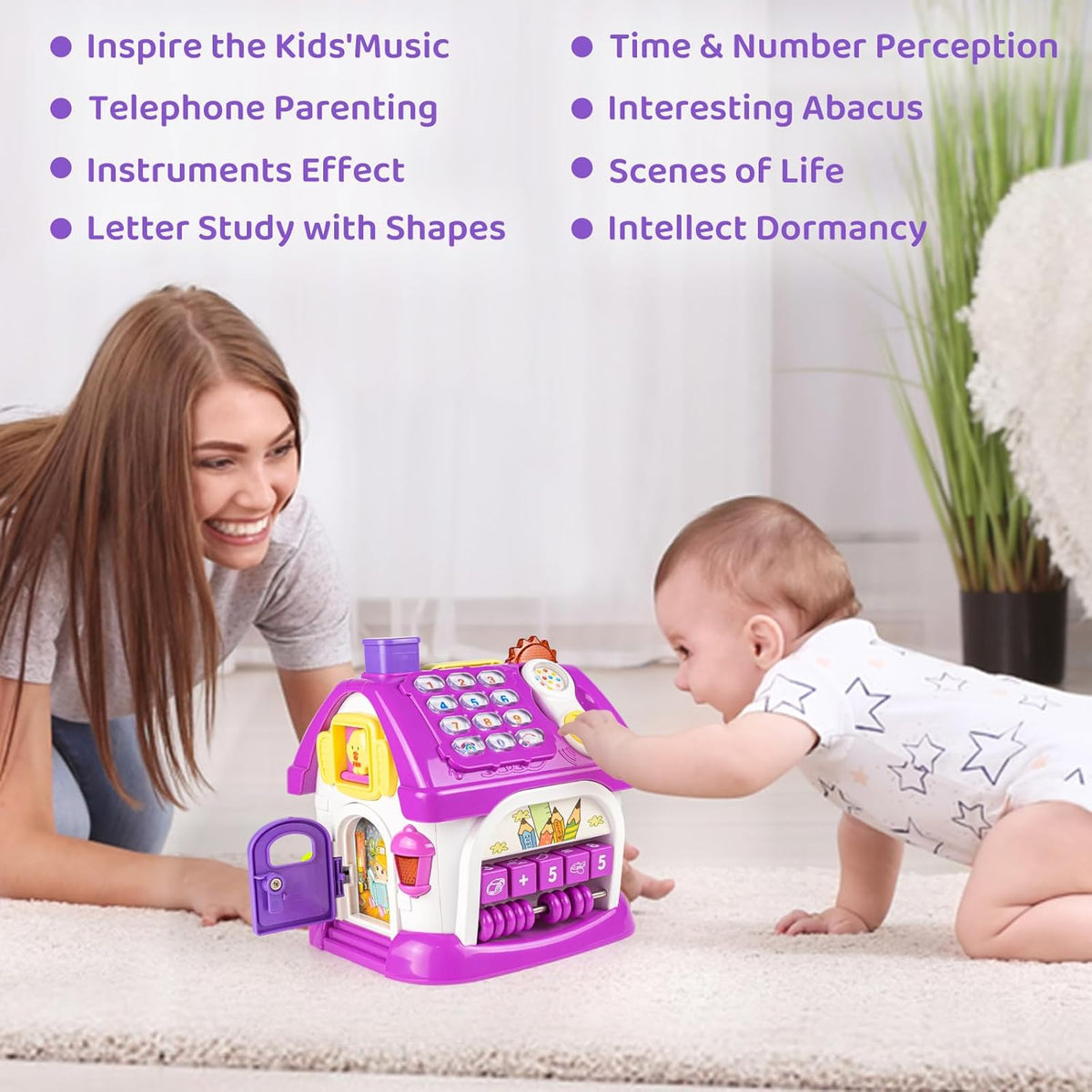 Marstone Montessori Toddler Toys for 1 Year Old Girl Gifts: 8 in 1 Multi-Functional Learning Baby