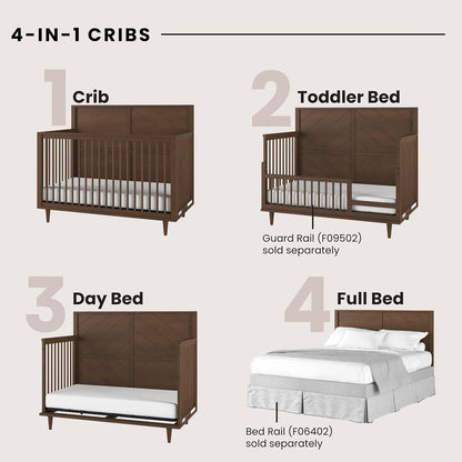 Child Craft Surrey Hill 4-in-1 Convertible Crib, Baby Crib Converts to Day Bed, Toddler Bed and