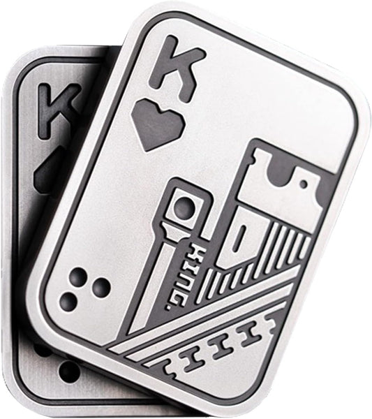 New Decompression Metal Poker Fidget_Slider，Manually Rotate Adult Office Decompression Toys to