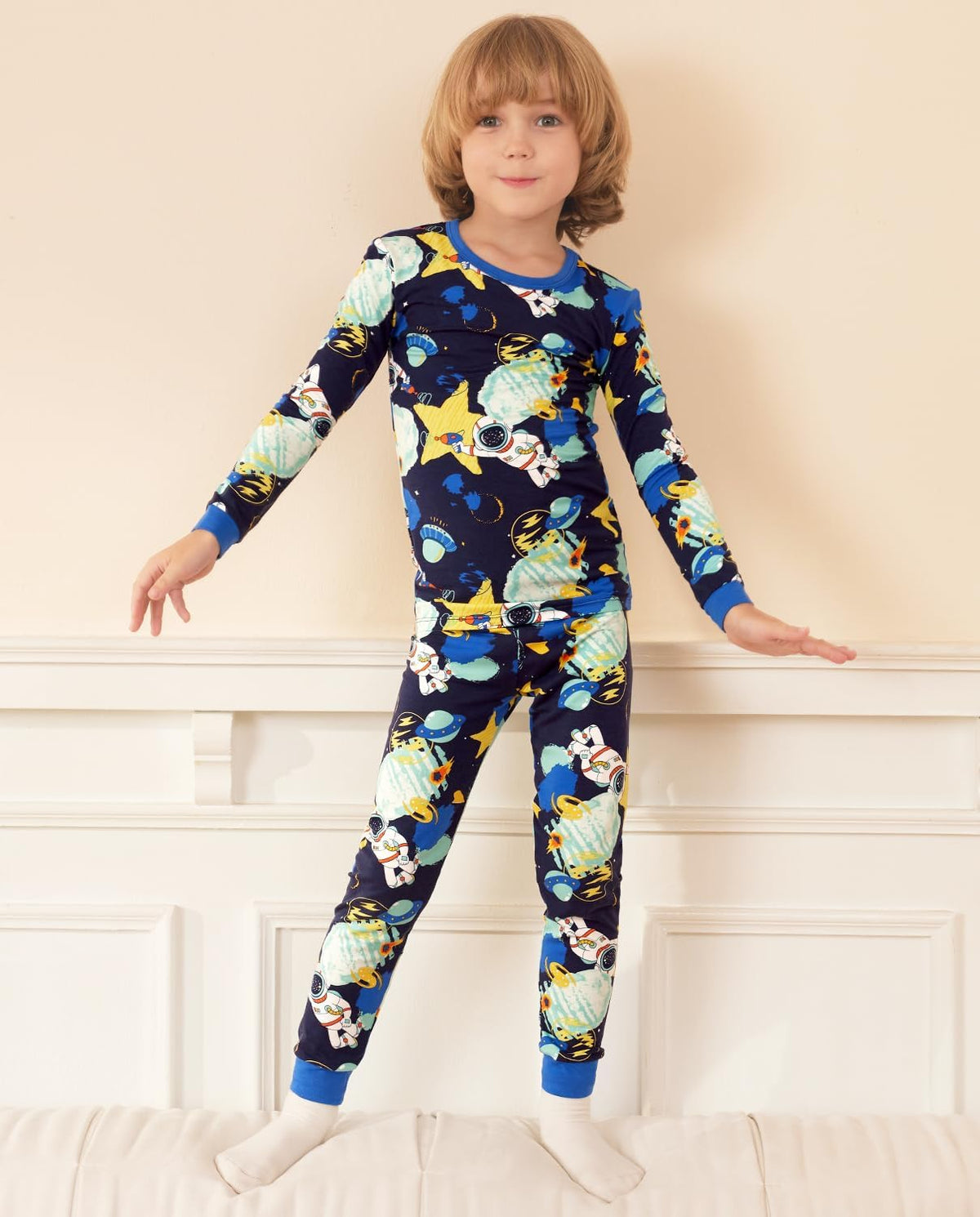 Bamboo Viscose Toddler Pajamas Boys Girls Baby 12M-8Y Pjs Sets Kids 2pcs Snug fit Long-Sleeve