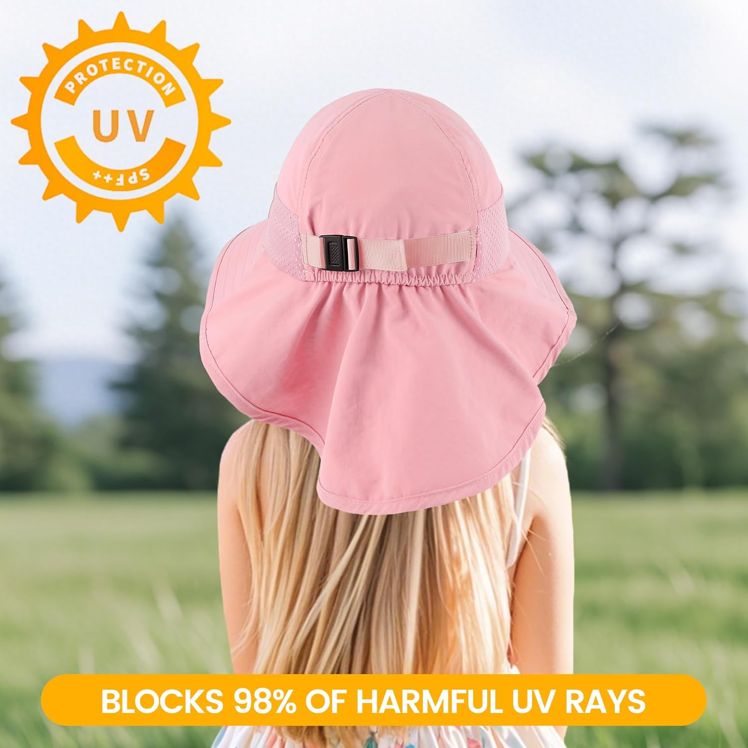 Baby Sun Hat with Neck Flap for Sun Protection Toddler Beach Hat UPF 50+ Outdoors 0-6 Years Boys