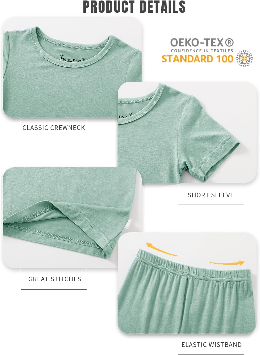 Jimonda Baby Boys Girls Pajama Sets Toddler Sleepwear Cool Jammies 2pcs Viscose from Bamboo PJs