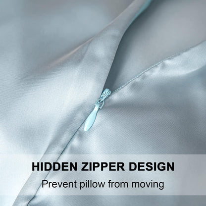 Mulberry Silk Pillowcase for Hair and Skin,Standard Size Cooling Silk Pillow Case with Hidden