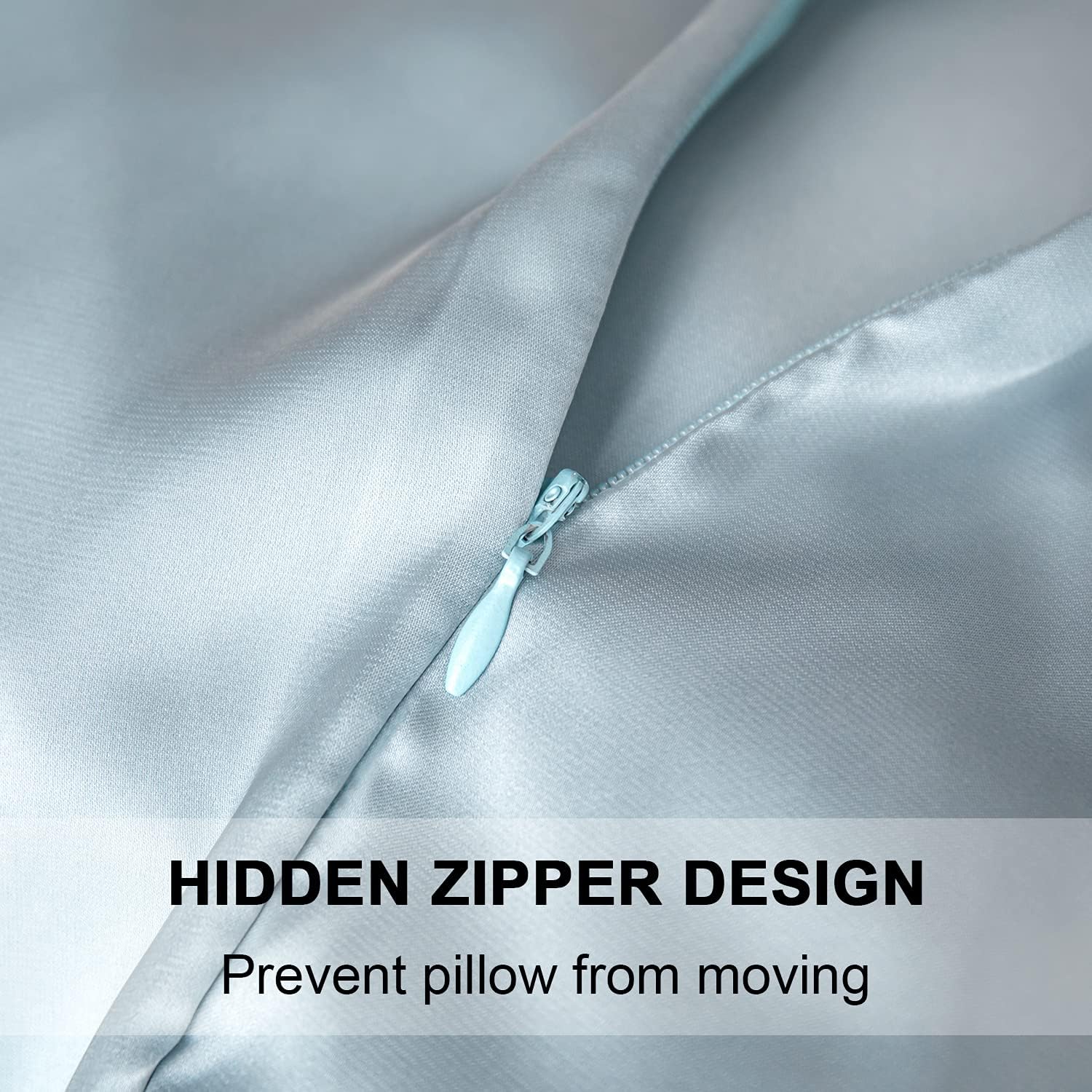 Mulberry Silk Pillowcase for Hair and Skin,Standard Size Cooling Silk Pillow Case with Hidden