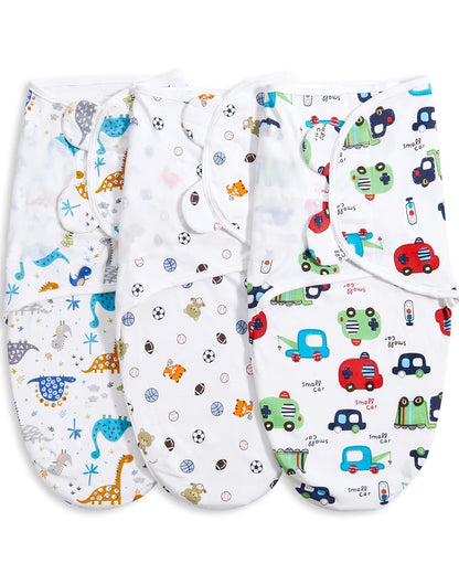 Bubble bear Baby Boy Girl Swaddle Blankets, 3-6 Months - Hypoallergenic, Adjustable Swaddle Sleep