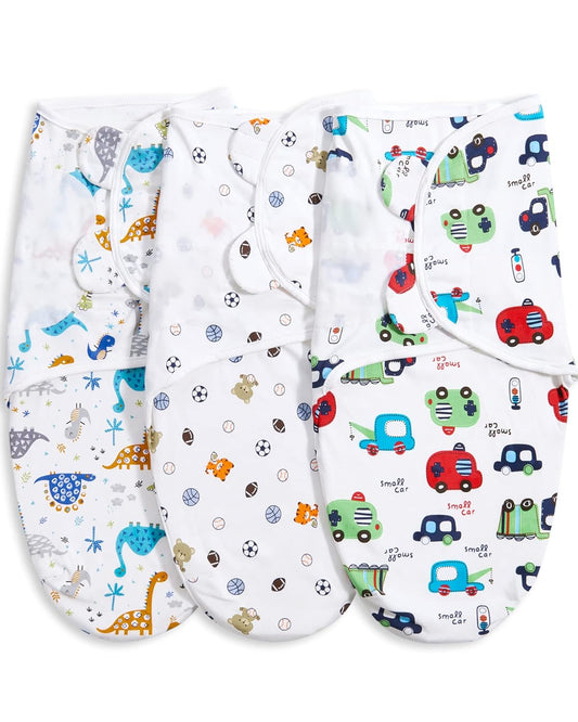 Bubble bear Baby Boy Girl Swaddle Blankets, 3-6 Months - Hypoallergenic, Adjustable Swaddle Sleep