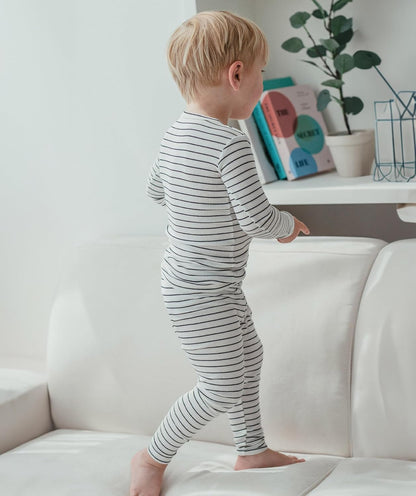 AVAUMA Stripe Pattern Baby Boys Girls Pajama Set Kids Toddler Snug fit Ribbed Sleepwear pjs for